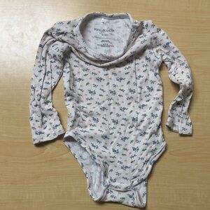 Posh Peanut Pink Floral Long Sleeve Bodysuit